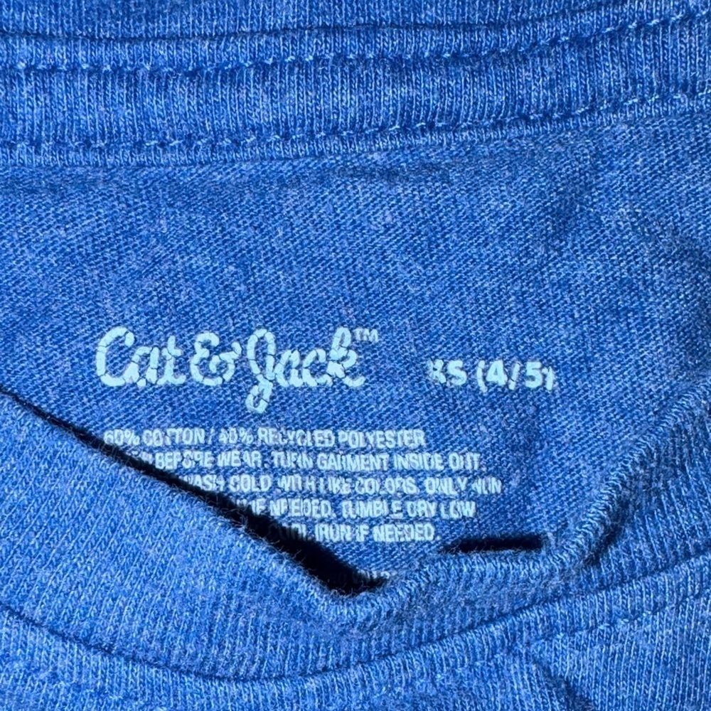 Cat & Jack Boys T-Shirt Pair Feat. Komodo Dragon Bot & an Alien - Boys Size 4/5 - Picture 4 of 5
